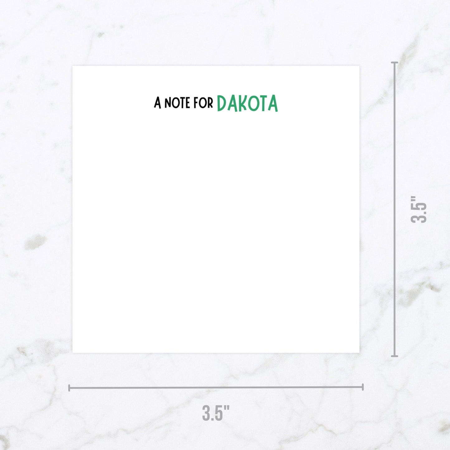 "A Note For" Personalized Kids Lunchbox Notepad