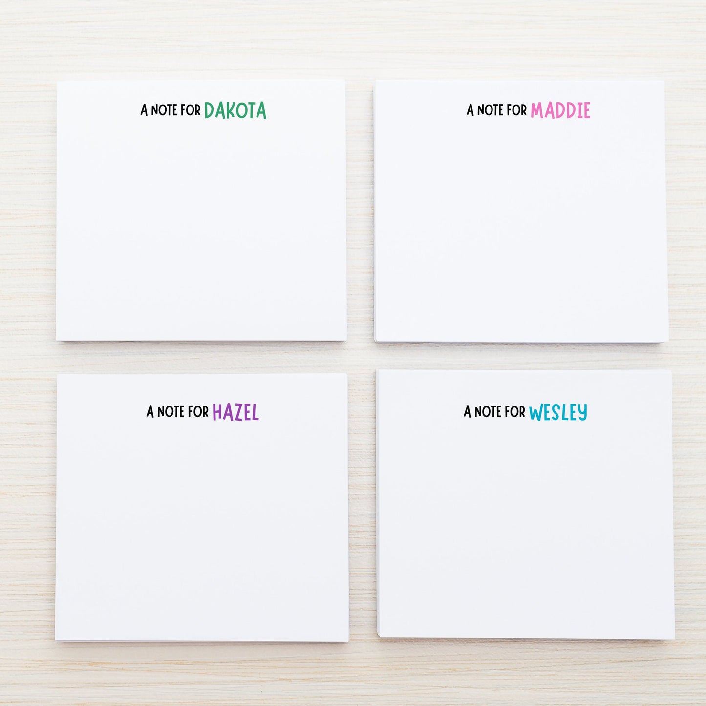 "A Note For" Personalized Kids Lunchbox Notepad