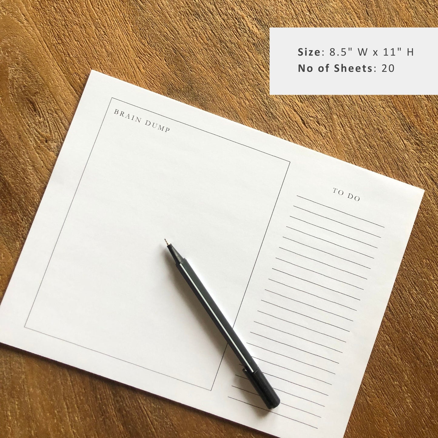 Brain Dump and To-Do List Notepad