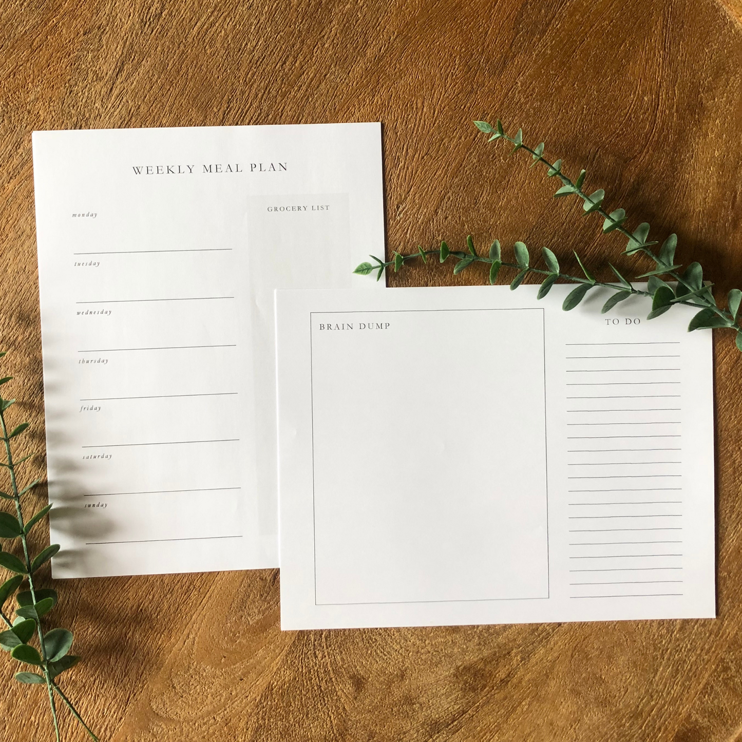 Weekly Meal Plan & Grocery List Notepad