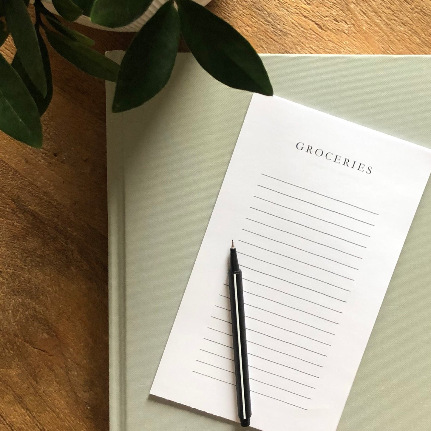 Grocery List Lined Notepad
