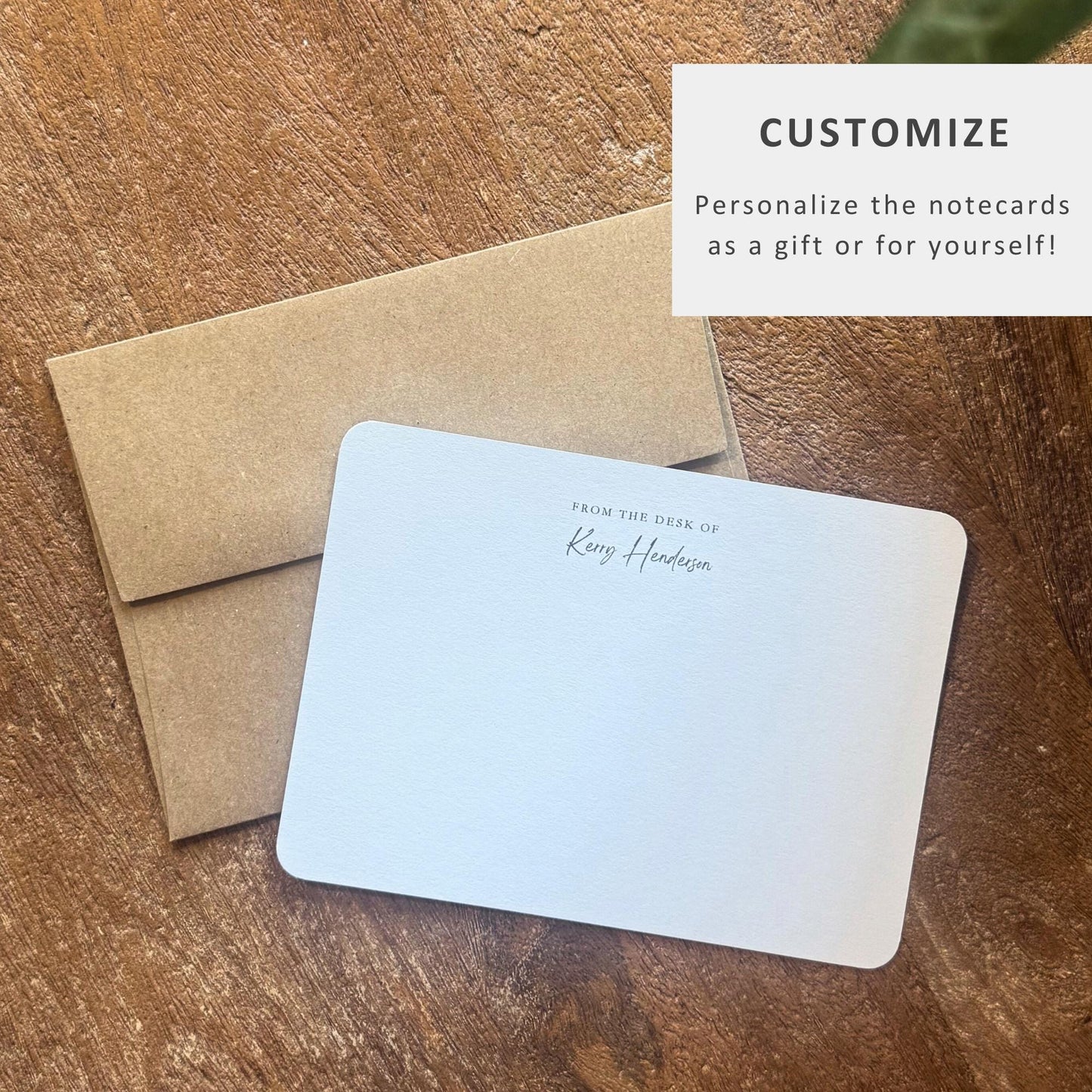 "From the Desk of" Personalized Notecards