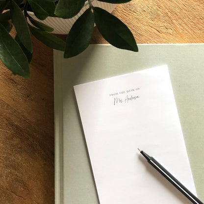 "From The Desk Of" Personalized Notepad