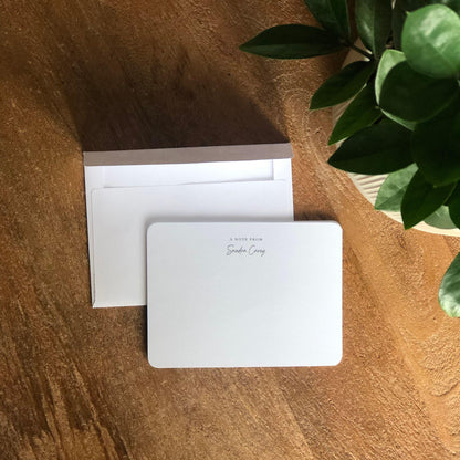 "A Note From" Personalized Notecards