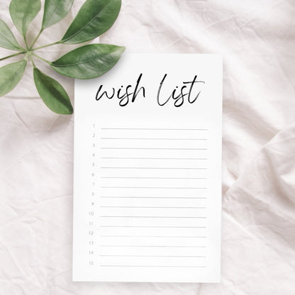 Wish List Notepad