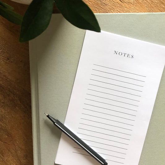 "Notes" Lined Notepad