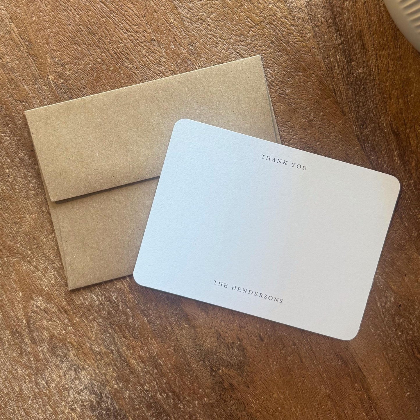 "Thank You" Notecards Personalized with Name