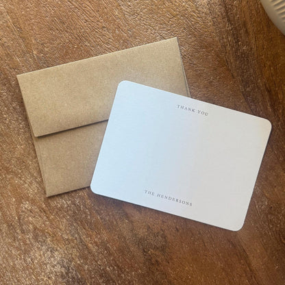 "Thank You" Notecards Personalized with Name