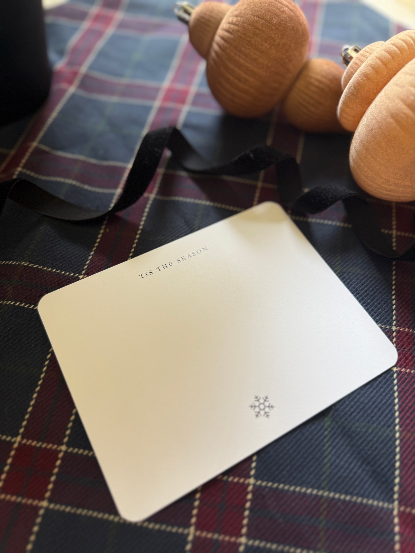 Tis The Season A2 Notecards – Black & White Snowflake Cards