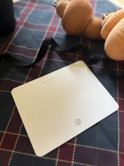 Tis The Season A2 Notecards – Black & White Snowflake Cards