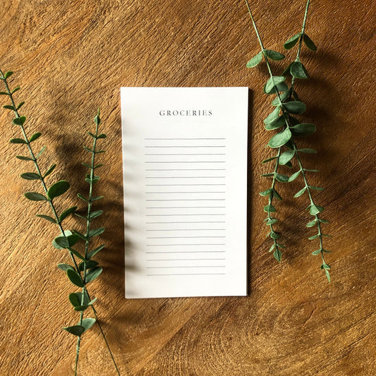 Grocery List Lined Notepad