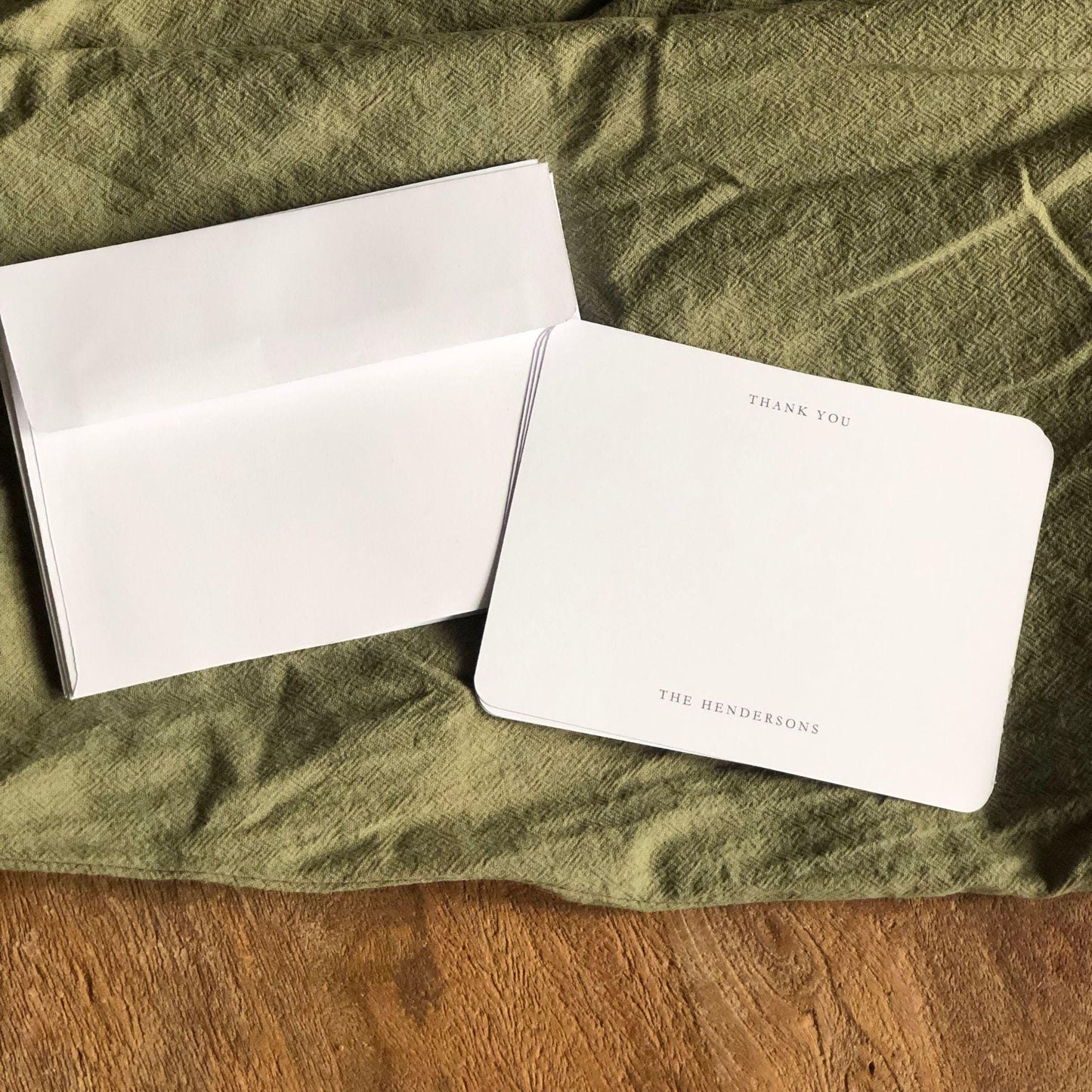 "Thank You" Notecards Personalized with Name
