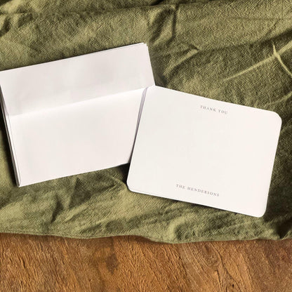 "Thank You" Notecards Personalized with Name