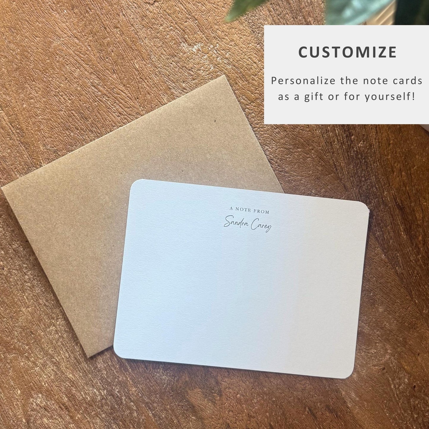 "A Note From" Personalized Notecards