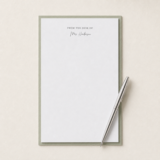 “From the Desk of” Personalized Notepad