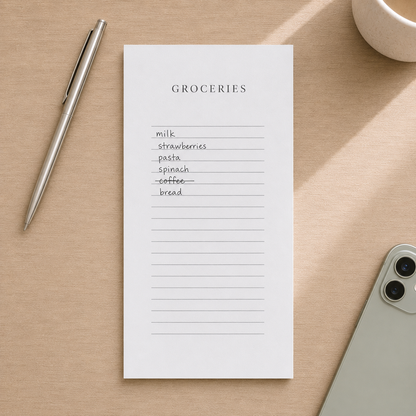 Grocery List Notepad