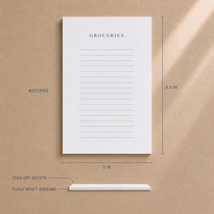 Grocery List Notepad