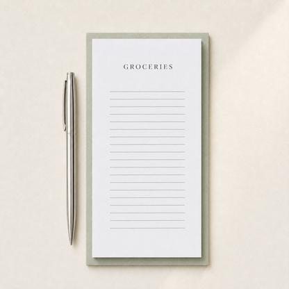 Grocery List Notepad