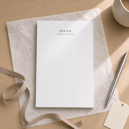 Ideas I'll Forget by Morning Notepad
