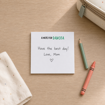 A Note For Kids Lunchbox Notepad