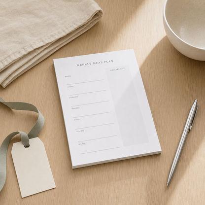 Meal Plan & Grocery List Notepad