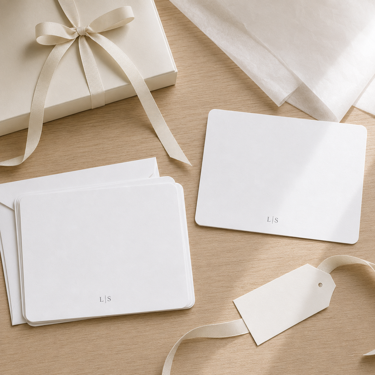 Monogram Notecard Set