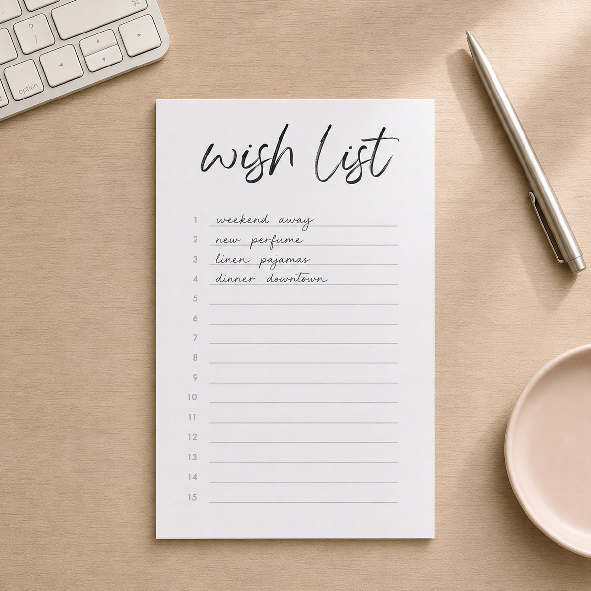 Wish List Notepad