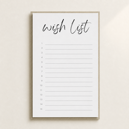 Wish List Notepad