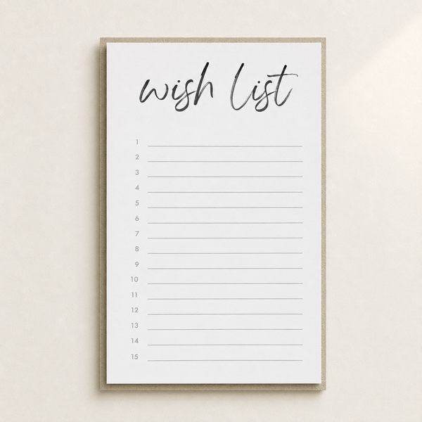 Wish List Notepad